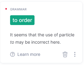 Grammatical Mistakes Checker