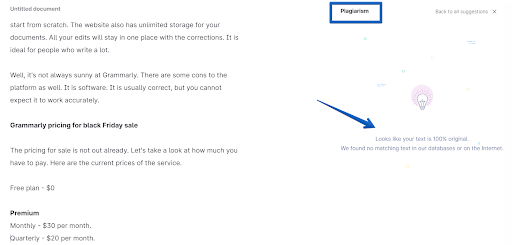 Plagiarism checker