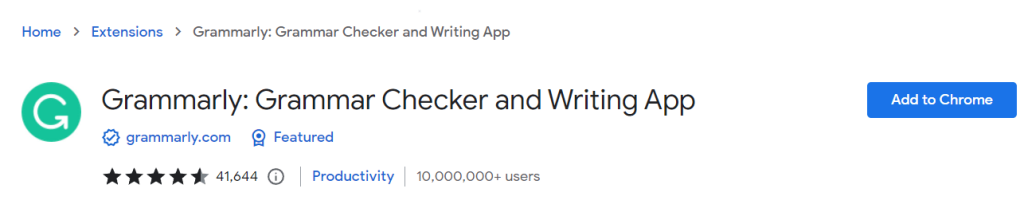 grammarly add on chrome