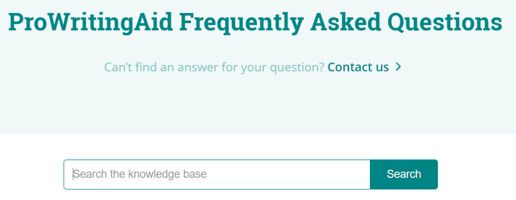 ProwritingAid Customer Support