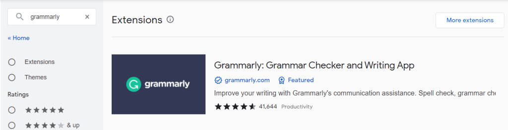Search Grammarly
