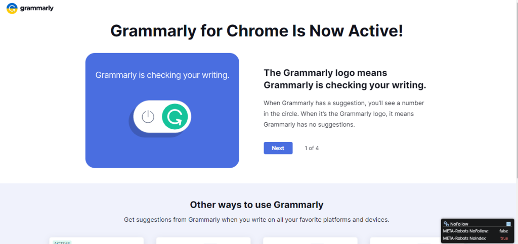 Grammarly website