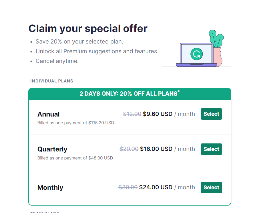 Claim Special Offer On Grammarly